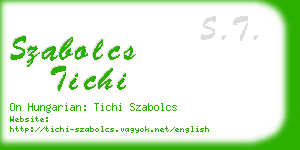 szabolcs tichi business card